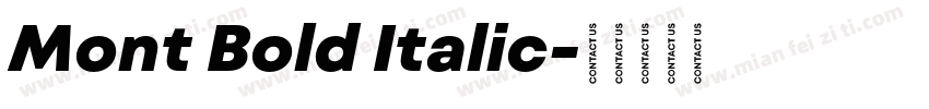 Mont Bold Italic字体转换